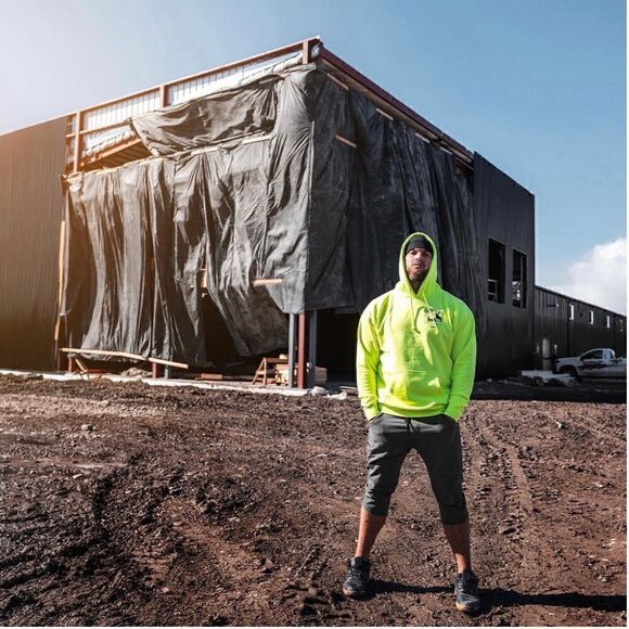 Flag Nor Fail NWT New Warehouse Hoodie in Neon Yellow/Green Unisex Size Small - Picture 5 of 7